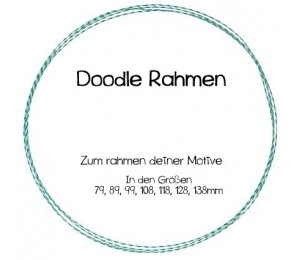 Stickdatei - Rahmen Doodle Rund